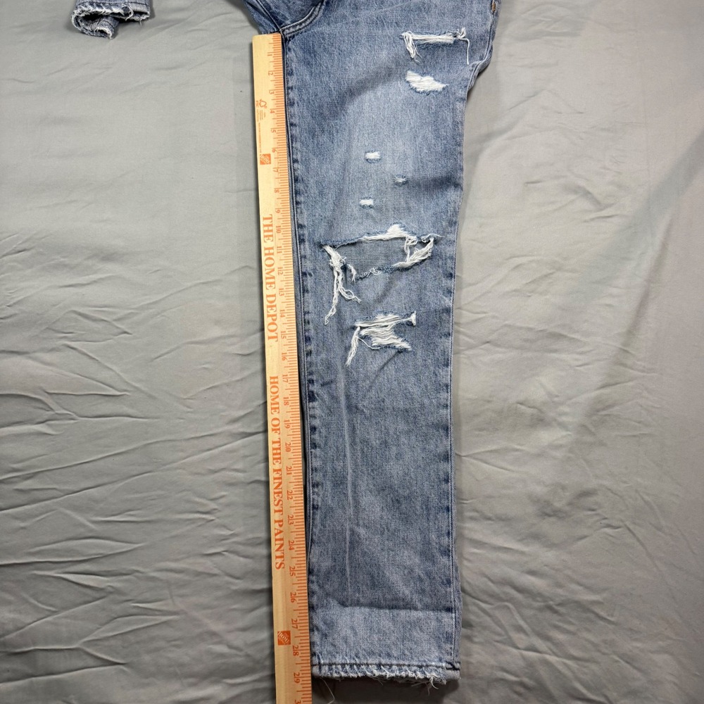 Pistola Womens High Rise Straight Leg Distressed Jeans Light Wash Blue Sz 26 - Picture 9 of 10